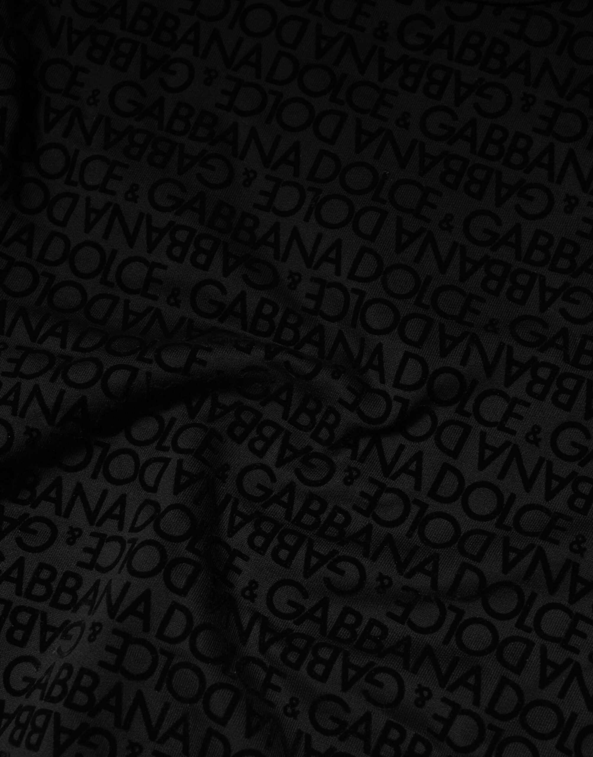 Dolce & Gabbana Black Monogram Crew Neck Sweatshirt Sweater Dolce & Gabbana