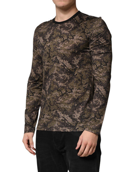 Dolce & Gabbana Multicolor Camouflage Long Sleeves T-shirt Dolce & Gabbana