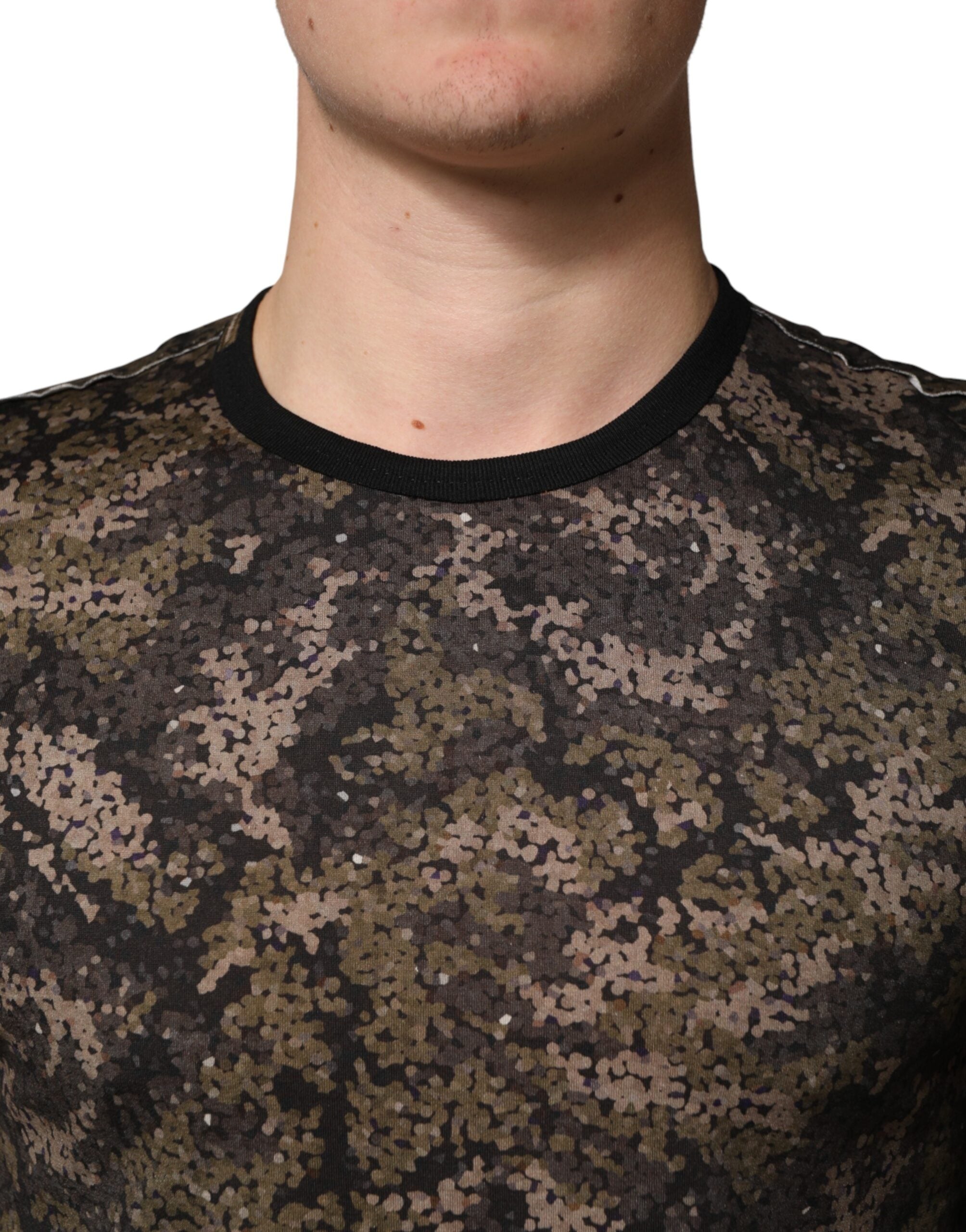 Dolce & Gabbana Multicolor Camouflage Long Sleeves T-shirt Dolce & Gabbana