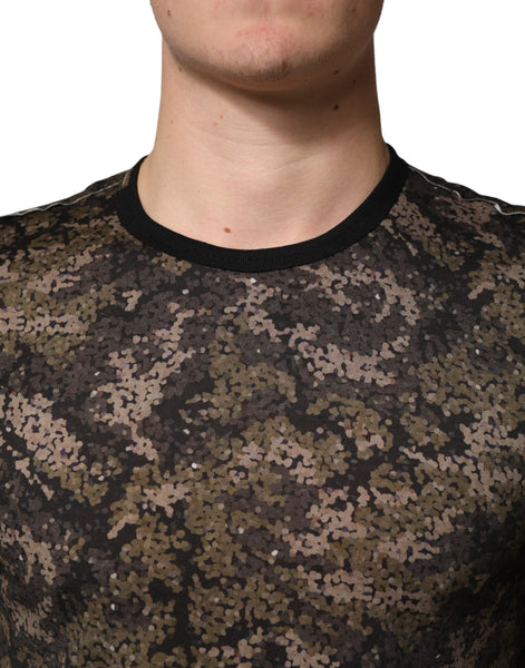 Dolce & Gabbana Multicolor Camouflage Long Sleeves T-shirt Dolce & Gabbana