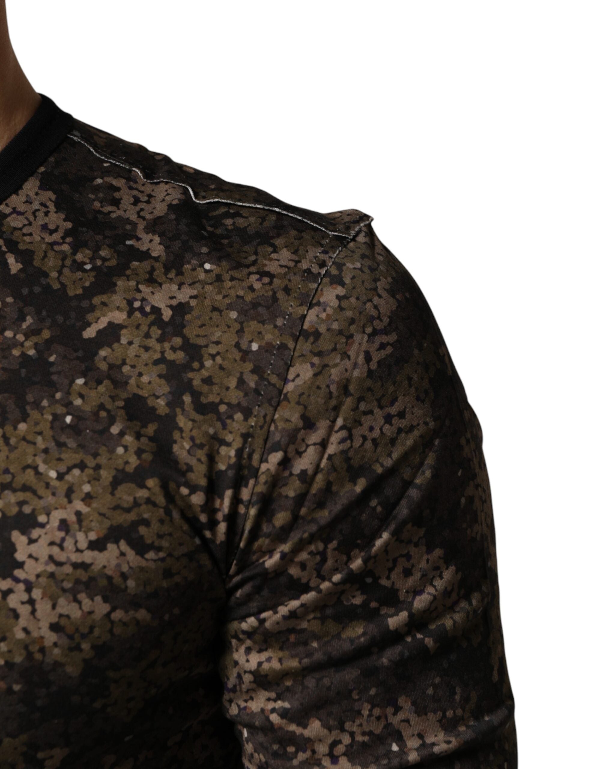 Dolce & Gabbana Multicolor Camouflage Long Sleeves T-shirt Dolce & Gabbana