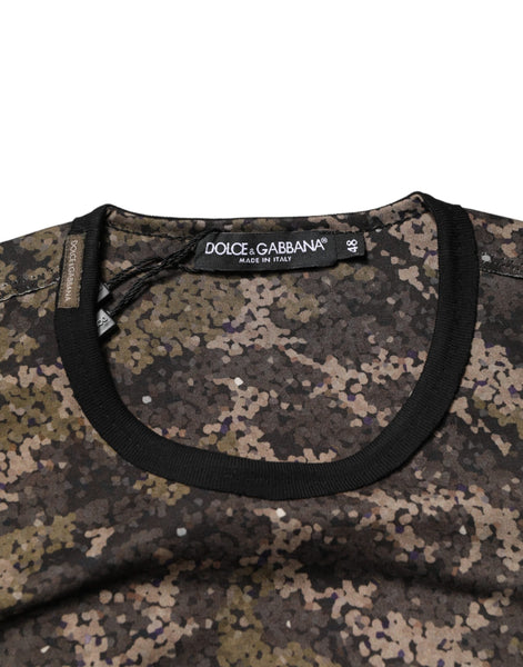 Dolce & Gabbana Multicolor Camouflage Long Sleeves T-shirt Dolce & Gabbana
