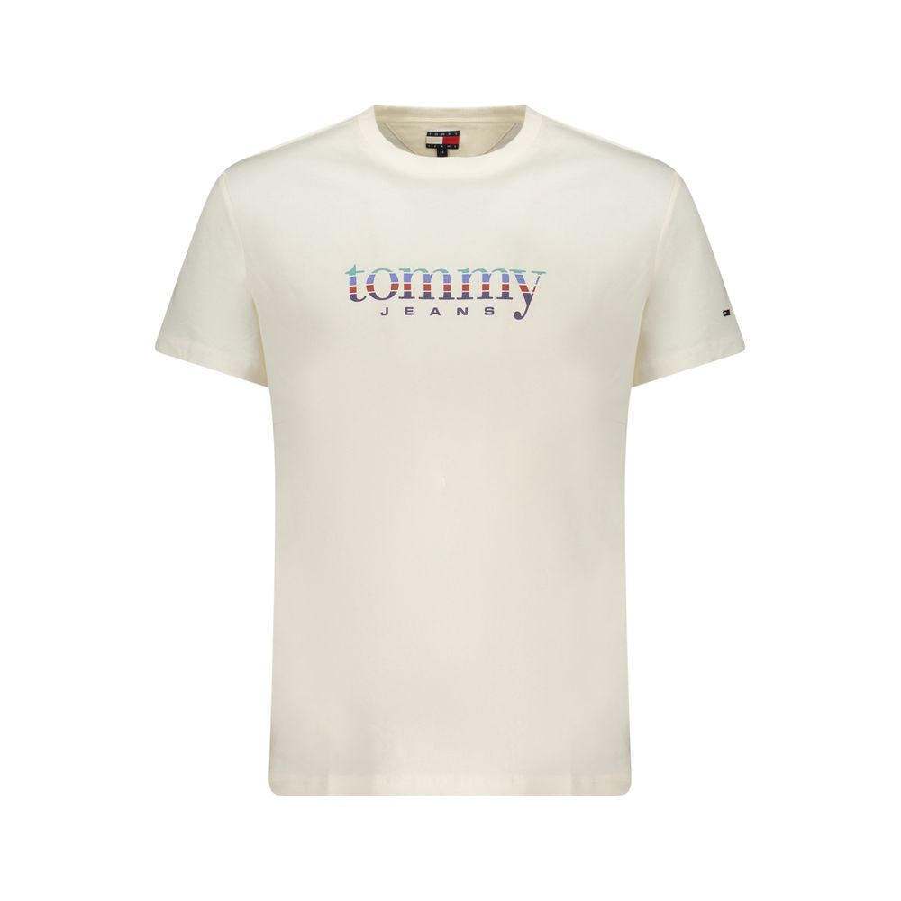 Tommy Hilfiger Bianco Cotton Men T-Shirt Tommy Hilfiger