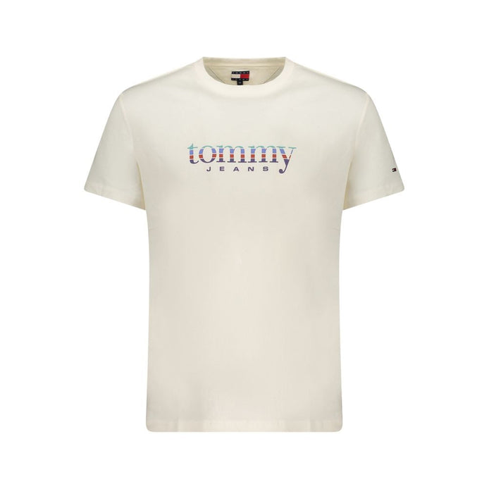 Tommy Hilfiger Bianco Cotton Men T-Shirt Tommy Hilfiger