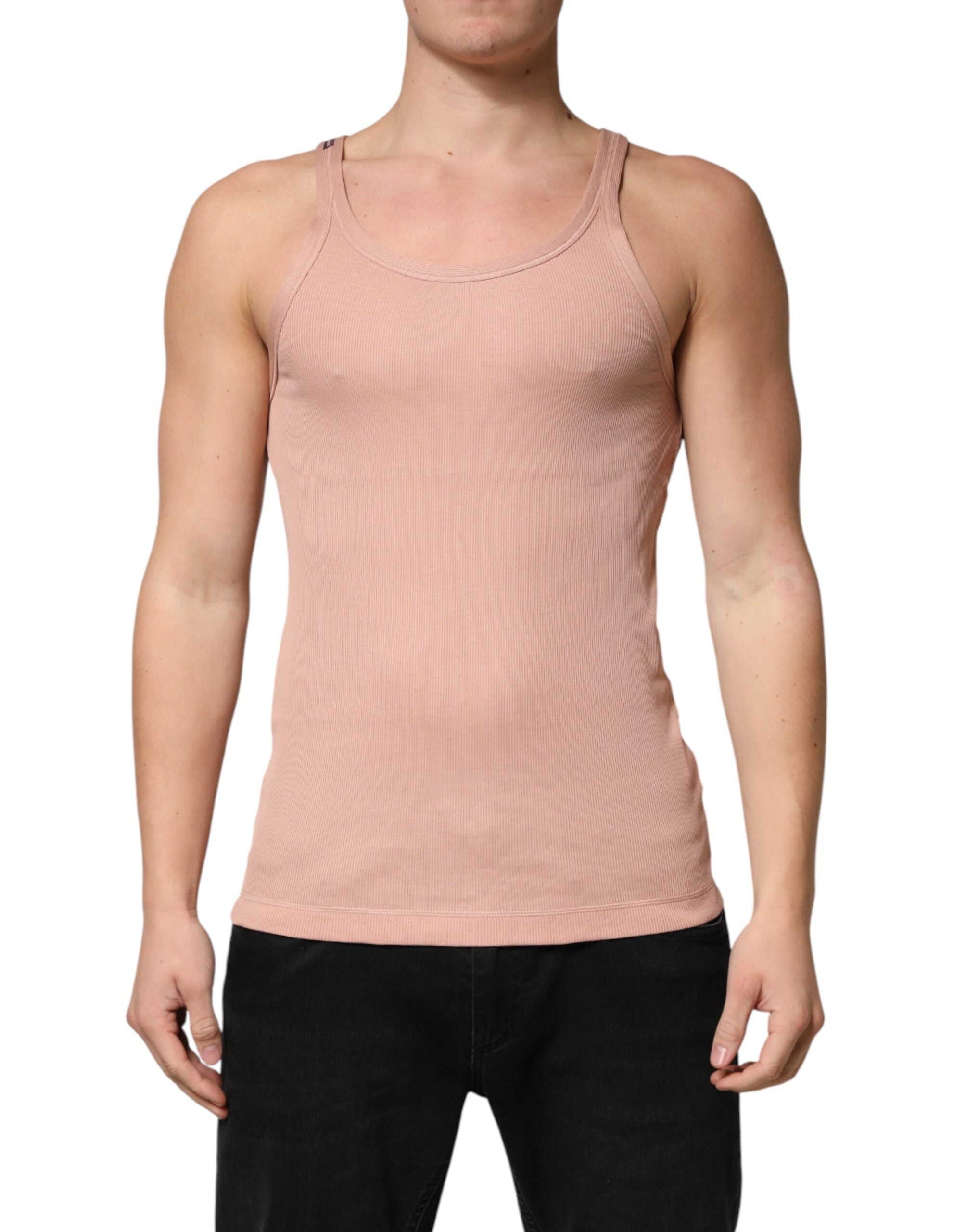 Dolce & Gabbana Pink Sleeveless Round Neck Tank Top  T-shirt Dolce & Gabbana