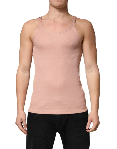 Dolce & Gabbana Pink Sleeveless Round Neck Tank Top  T-shirt Dolce & Gabbana