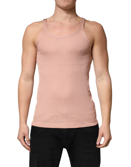Dolce & Gabbana Pink Sleeveless Round Neck Tank Top  T-shirt Dolce & Gabbana