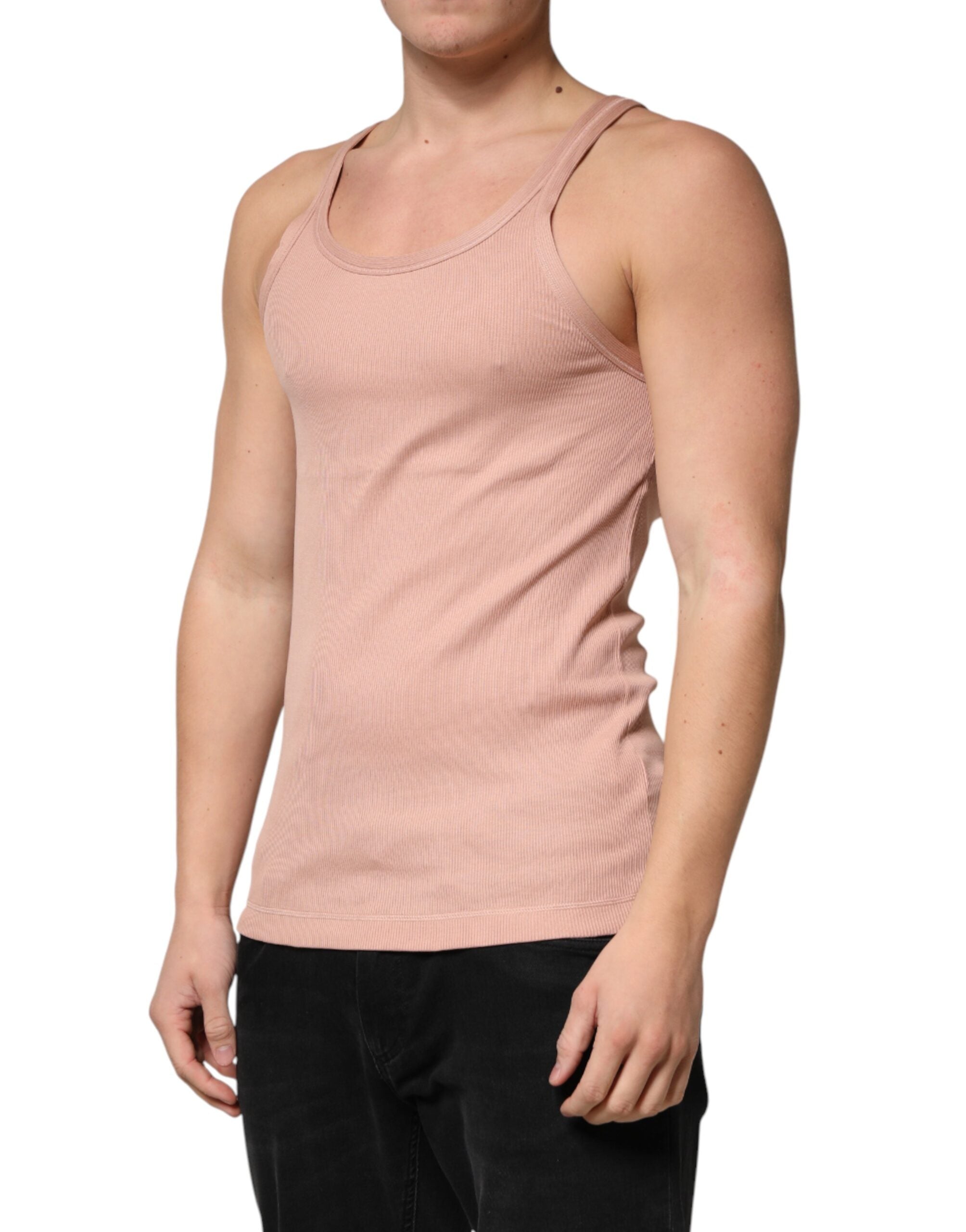 Dolce & Gabbana Pink Sleeveless Round Neck Tank Top  T-shirt Dolce & Gabbana