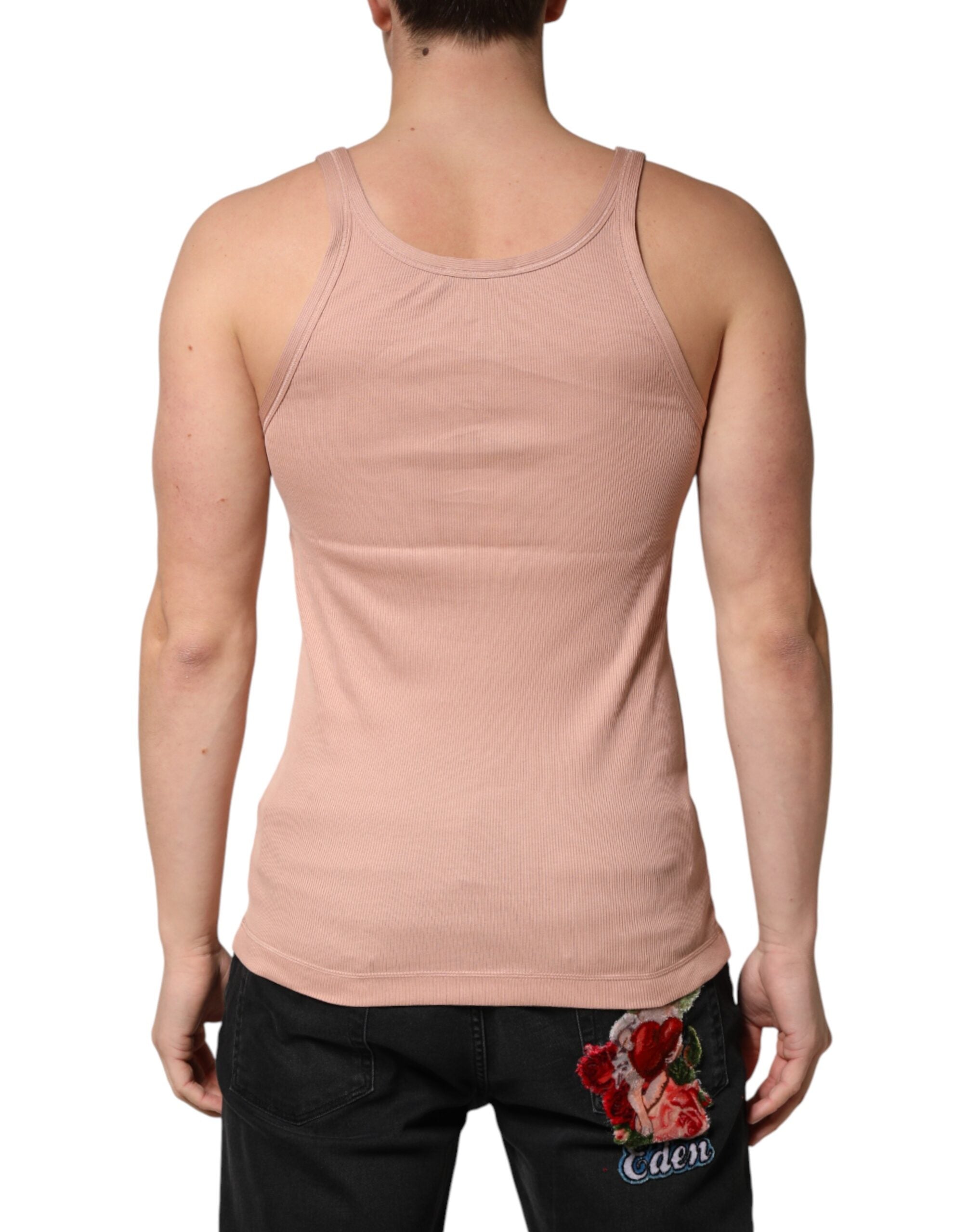 Dolce & Gabbana Pink Sleeveless Round Neck Tank Top  T-shirt Dolce & Gabbana