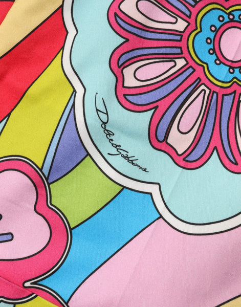 Dolce & Gabbana Multicolor Graphic High Waist Bermuda Shorts Dolce & Gabbana