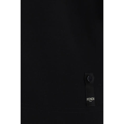 Fendi Black Cotton T-Shirt Fendi