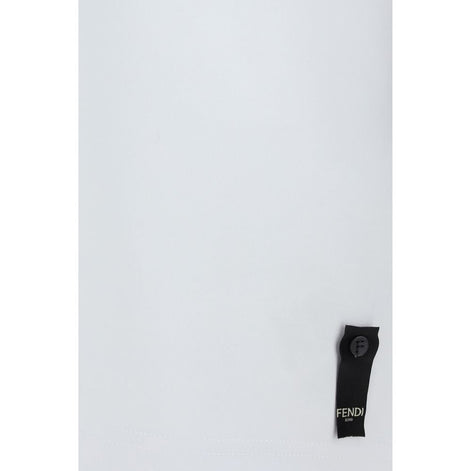 Fendi White Cotton T-Shirt Fendi