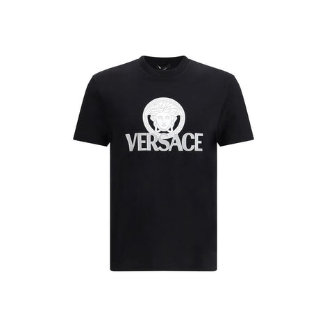 Versace Black Cotton T-Shirt Versace