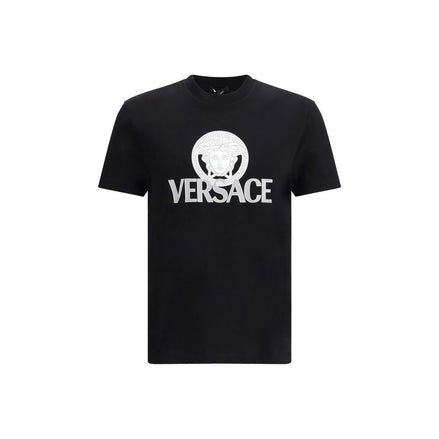 Versace Black Cotton T-Shirt Versace