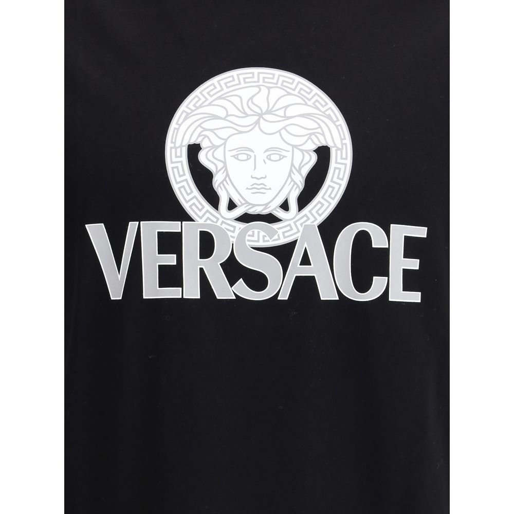 Versace Black Cotton T-Shirt Versace