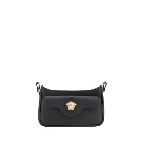 Versace Black Calf Leather Bos Taurus Shoulder Bag Versace