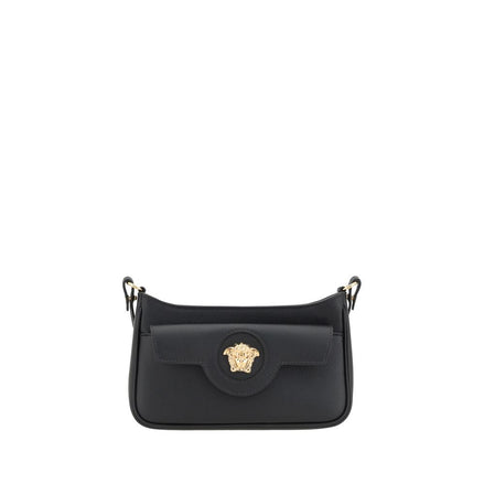 Versace Black Calf Leather Bos Taurus Shoulder Bag Versace