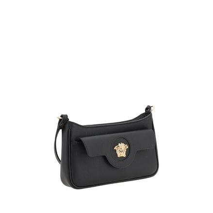 Versace Black Calf Leather Bos Taurus Shoulder Bag Versace
