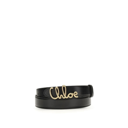 Chloé Black Calf Leather Bos Taurus Belt Chloé