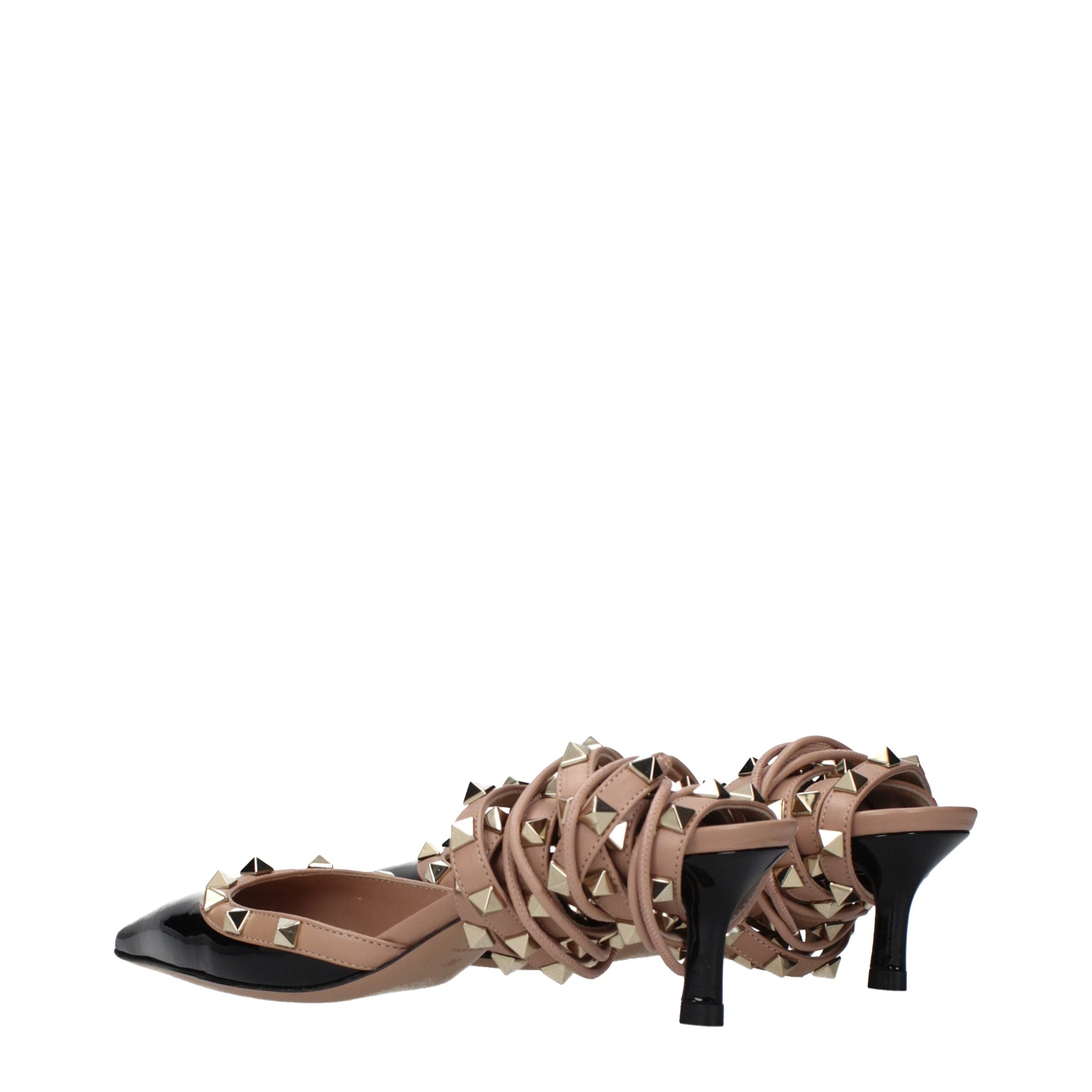 Valentino Garavani Black Leather Strap-On Sandals Valentino Garavani