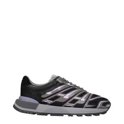 Maison Margiela Black Fabric Athletic Sneakers Maison Margiela