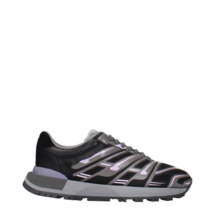 Maison Margiela Black Fabric Athletic Sneakers Maison Margiela