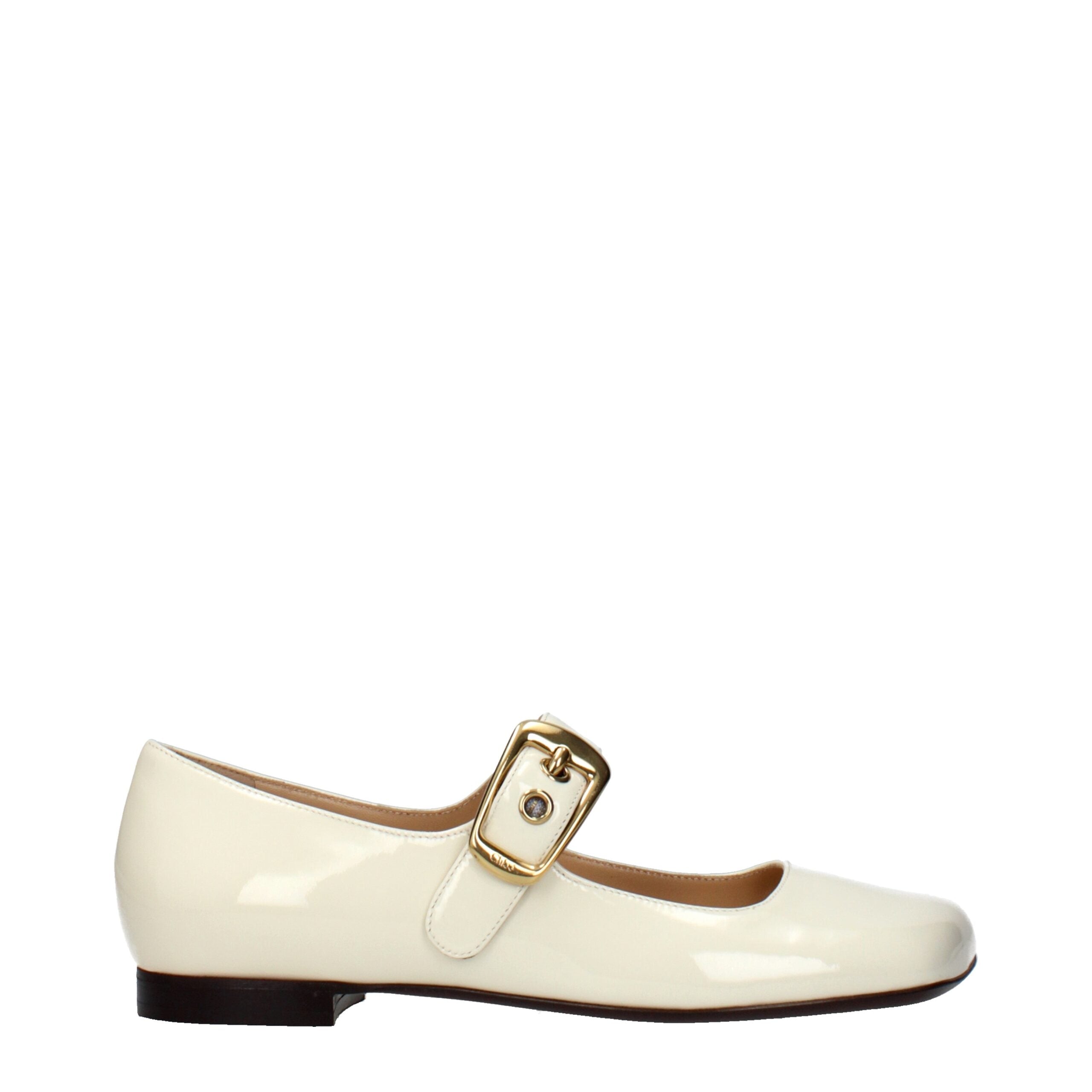 Chloé Beige Leather Ballet Flats Chloé