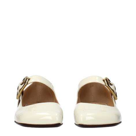 Chloé Beige Leather Ballet Flats Chloé