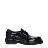 Prada Black Leather Slip-On Loafers