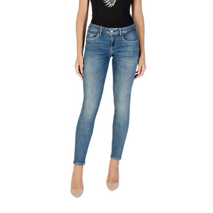 Guess Blue Cotton Skinny Jeans Guess