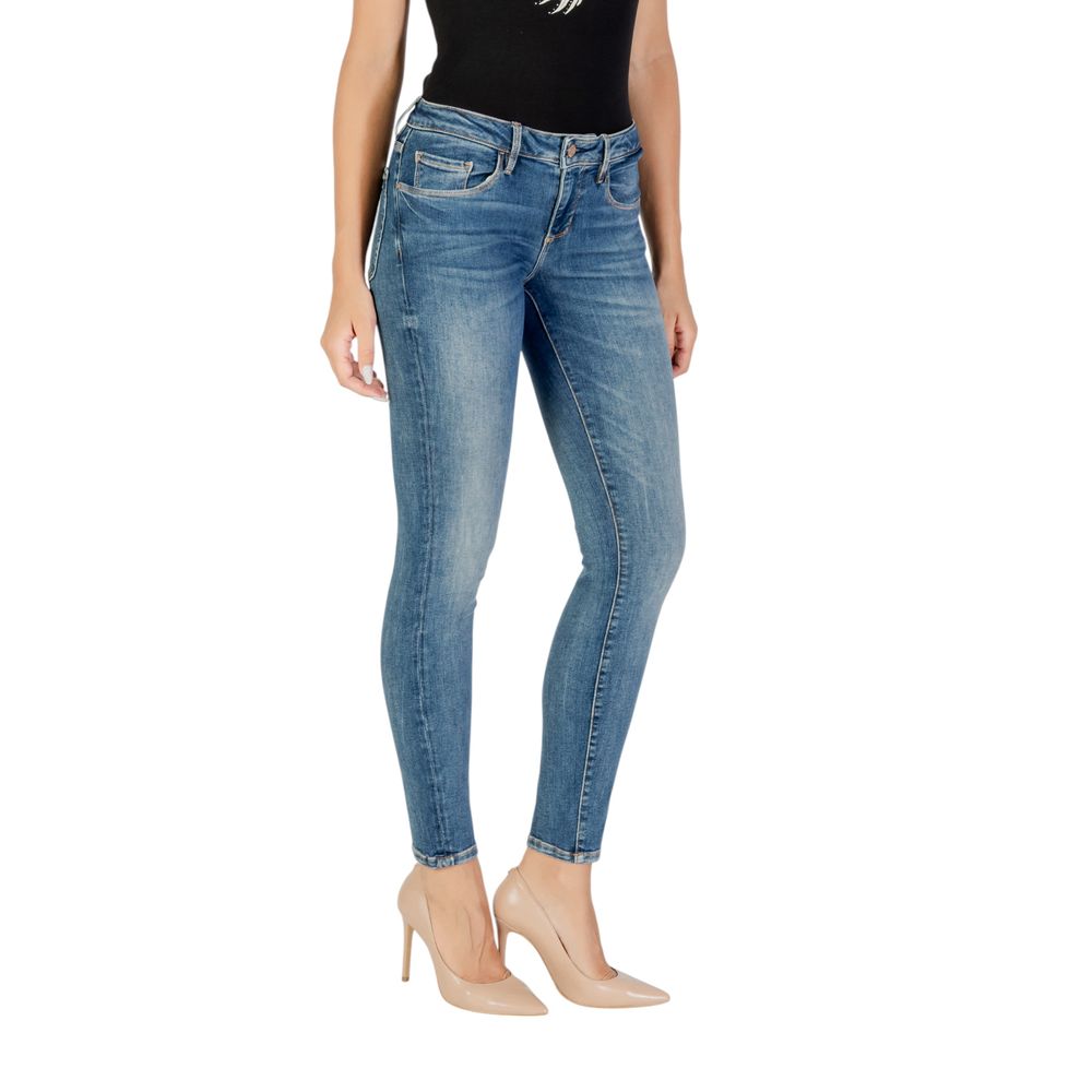 Guess Blue Cotton Skinny Jeans Guess