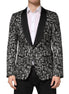 Dolce & Gabbana Black Jazz Club Silk Single Breasted Blazer Dolce & Gabbana