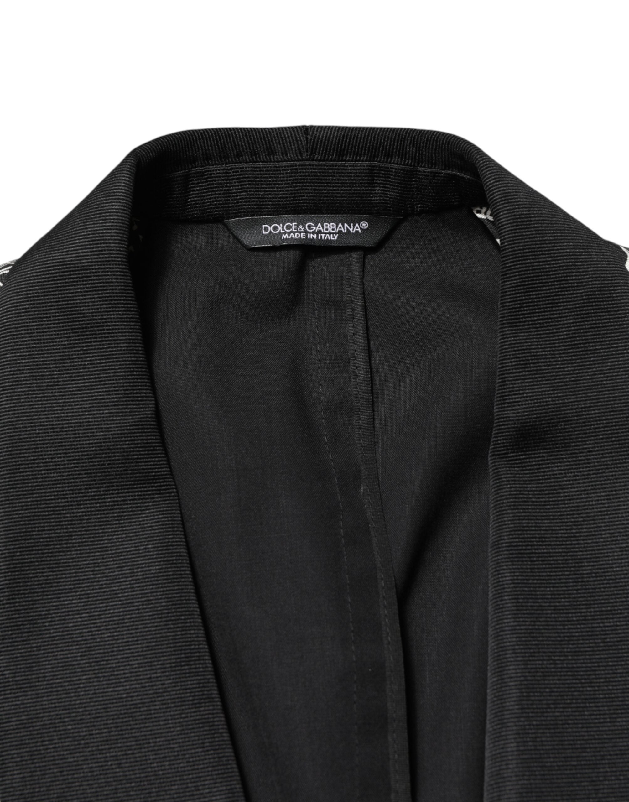Dolce & Gabbana Black Jazz Club Silk Single Breasted Blazer Dolce & Gabbana