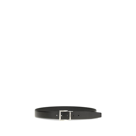 Prada Black Calf Leather Bos Taurus Regular Belt Prada