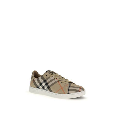 Burberry Beige Cotton Low Top Sneakers Burberry