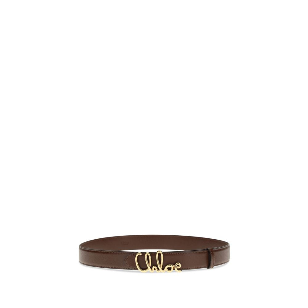 Chloé Brown Calf Leather Bos Taurus Regular Belt Chloé