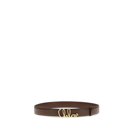 Chloé Brown Calf Leather Bos Taurus Regular Belt Chloé