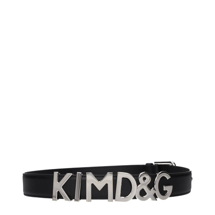 Dolce & Gabbana Black Leather Regular Belt Dolce & Gabbana