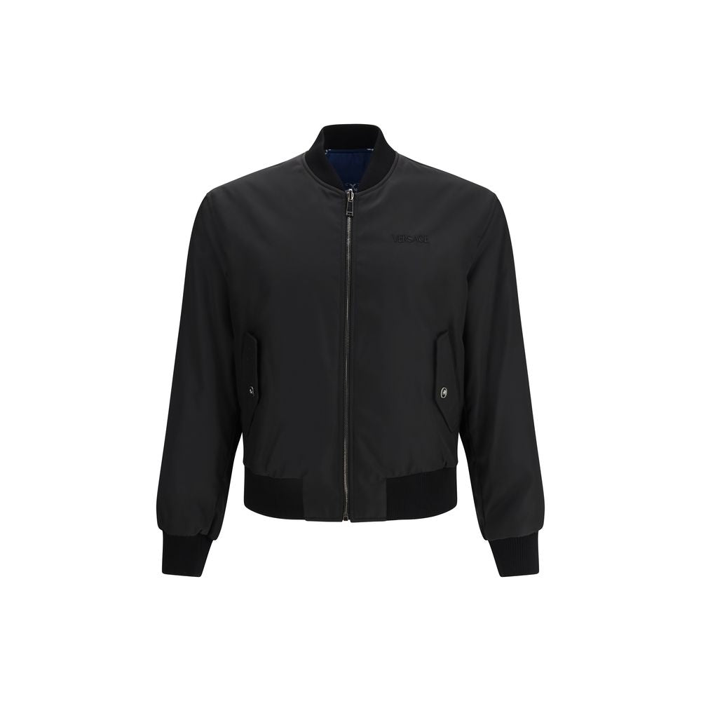 Versace Black Polyamide Bomber Versace