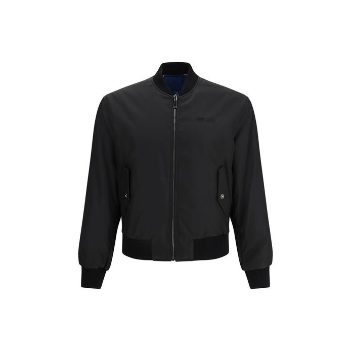Versace Black Polyamide Bomber Versace