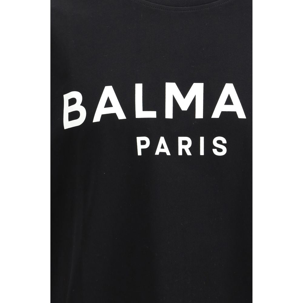 Balmain Black Cotton T-Shirt Balmain