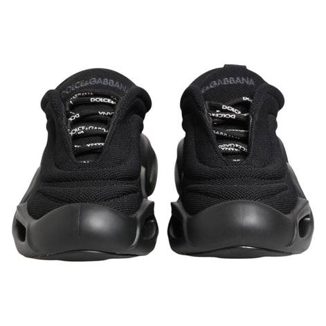 Baskets basses noires Dolce &amp; Gabbana à enfiler, style vague
