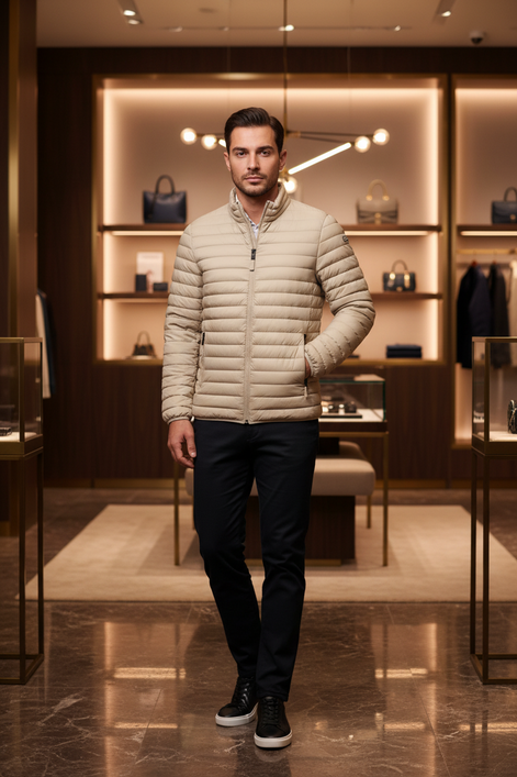 Norwegen 1963 Beige Poliammide Herrenjacke