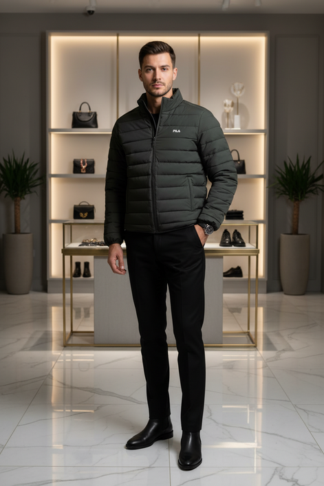 Fila Nero Polyester Herrenjacke