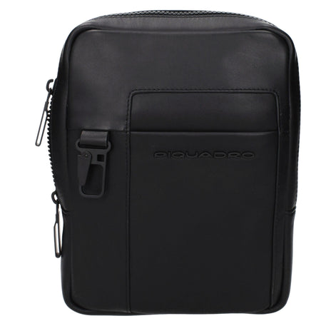 Piquadro Black Leather Crossbody Bag Piquadro
