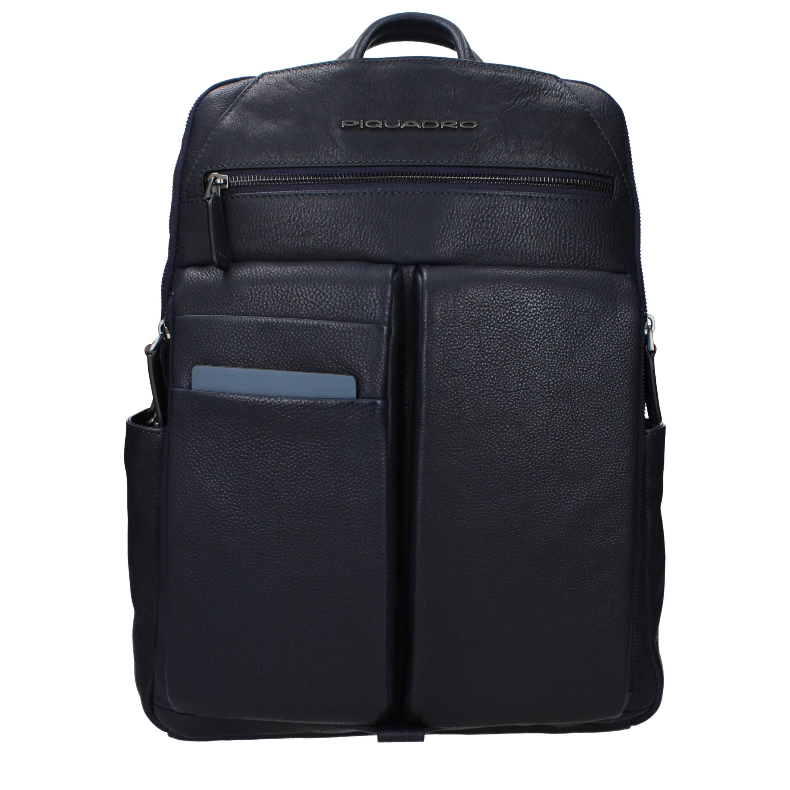 Piquadro Blue Leather Backpack Piquadro