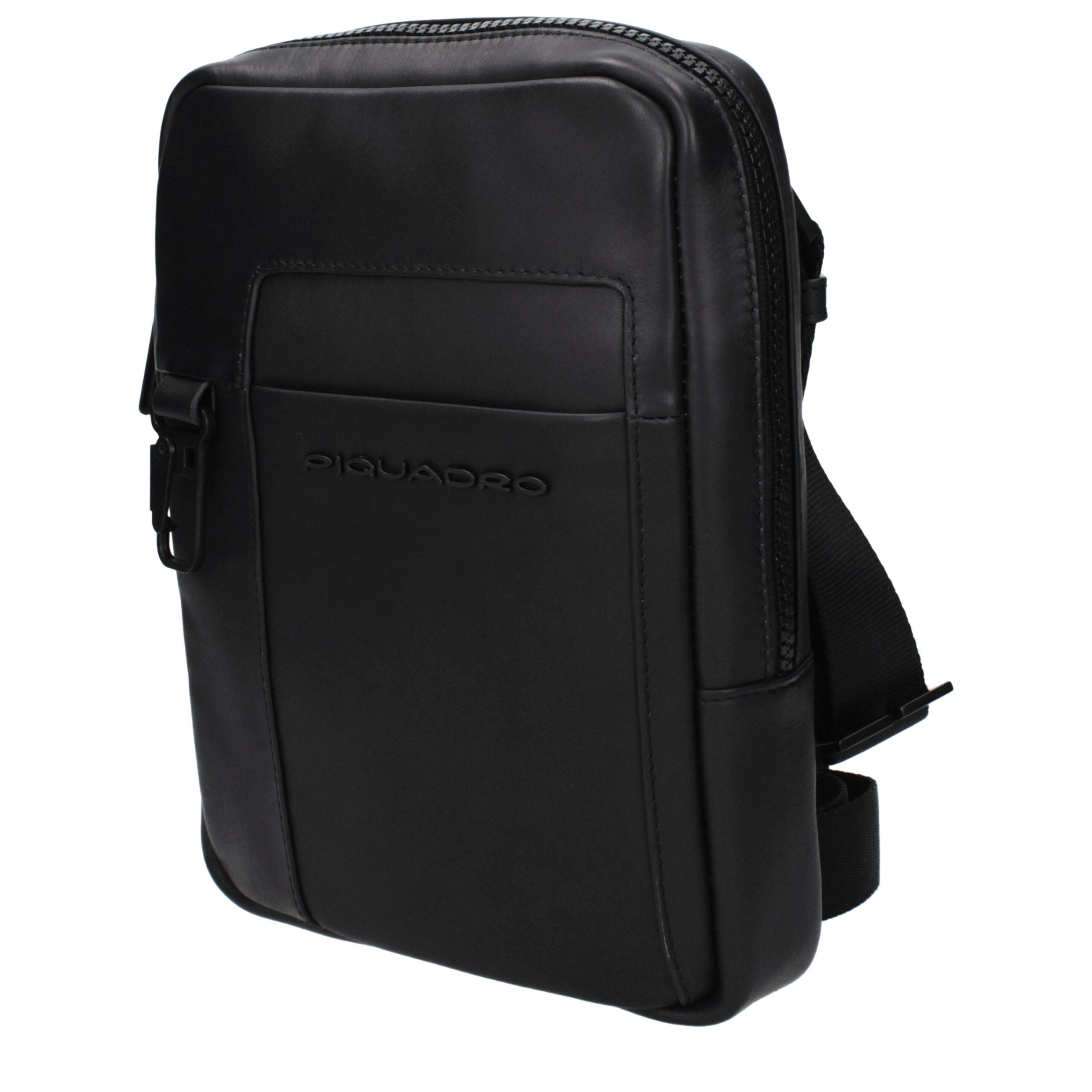 Piquadro Black Leather Crossbody Bag Piquadro