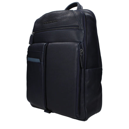 Piquadro Blue Leather Backpack Piquadro