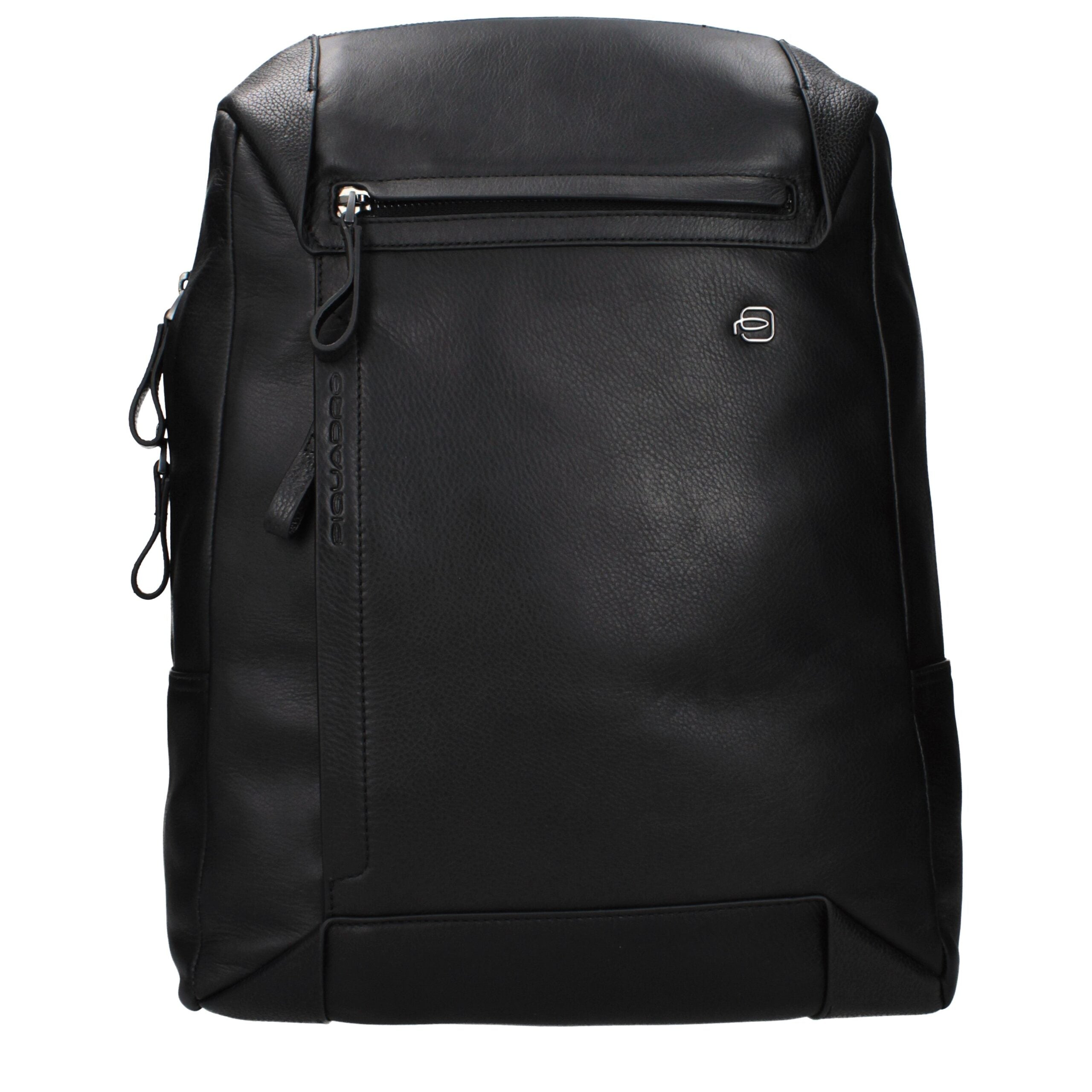 Piquadro Black Leather Backpack Piquadro