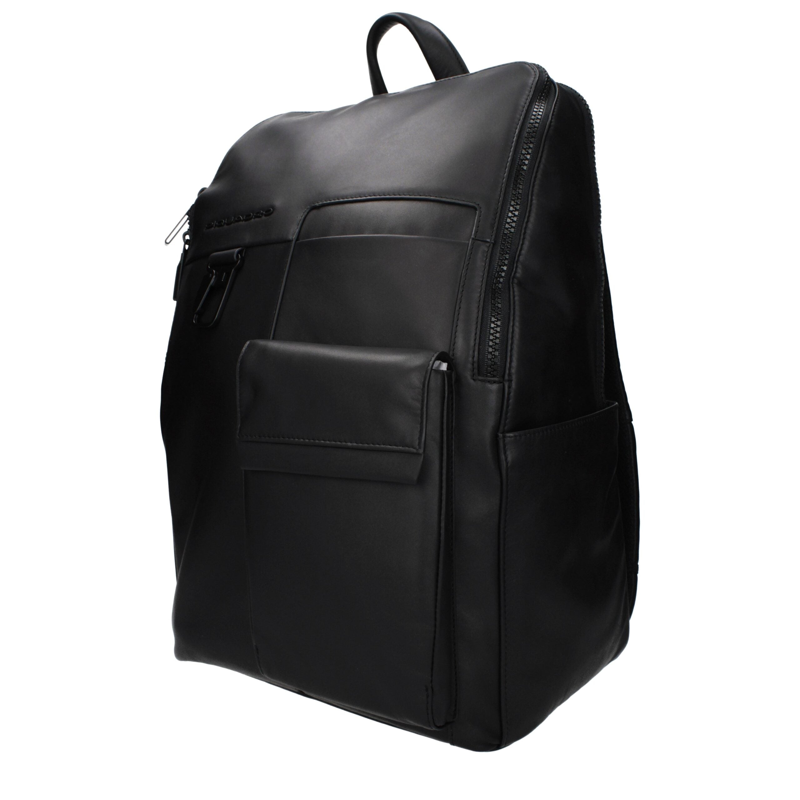 Piquadro Black Leather Backpack Piquadro